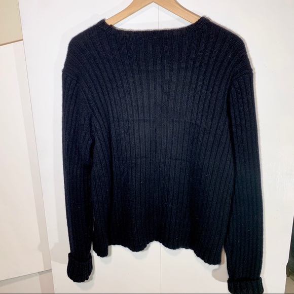 Cashmere Polo by Ralph Lauren Wool sweater navy - Picture 4 of 6